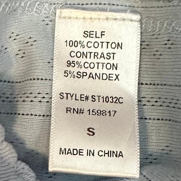 Altar'd State Baby Blue Crop Fitted Short Sleeve Blouse Womens Size Small Summer - Picture 6 of 8